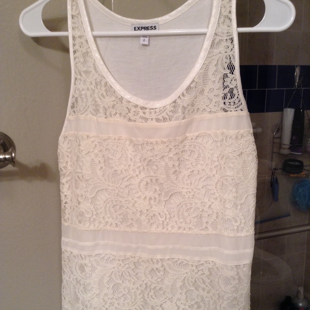 Express Floral Lace Sleeveless Top